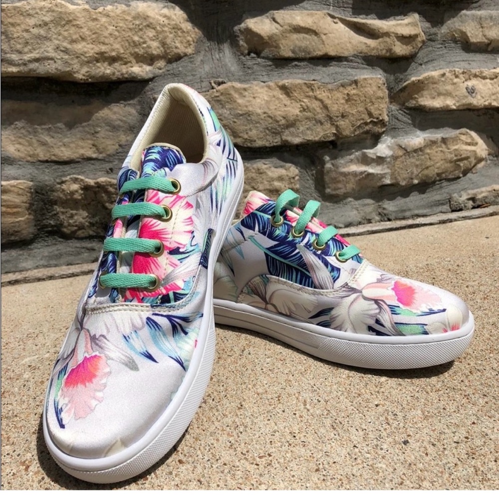 Floral Canvas Sneakers